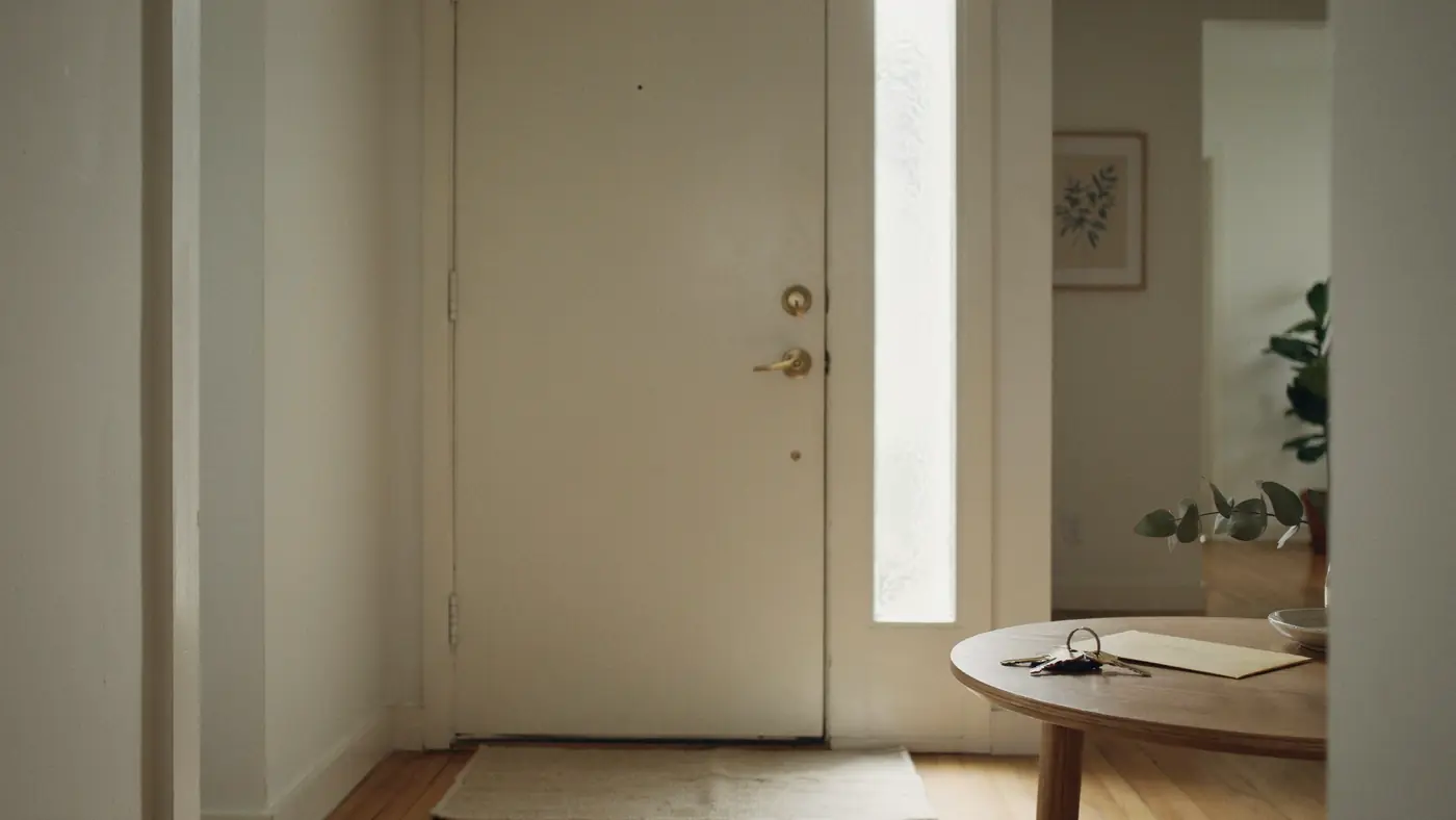 Porte d entree avec lumiere, image de protection